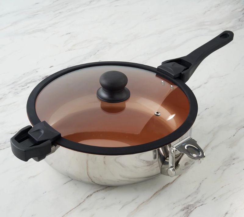 Photo 1 of Elephant Pan Stainless Steel 5-qt Covered Saute Pan
