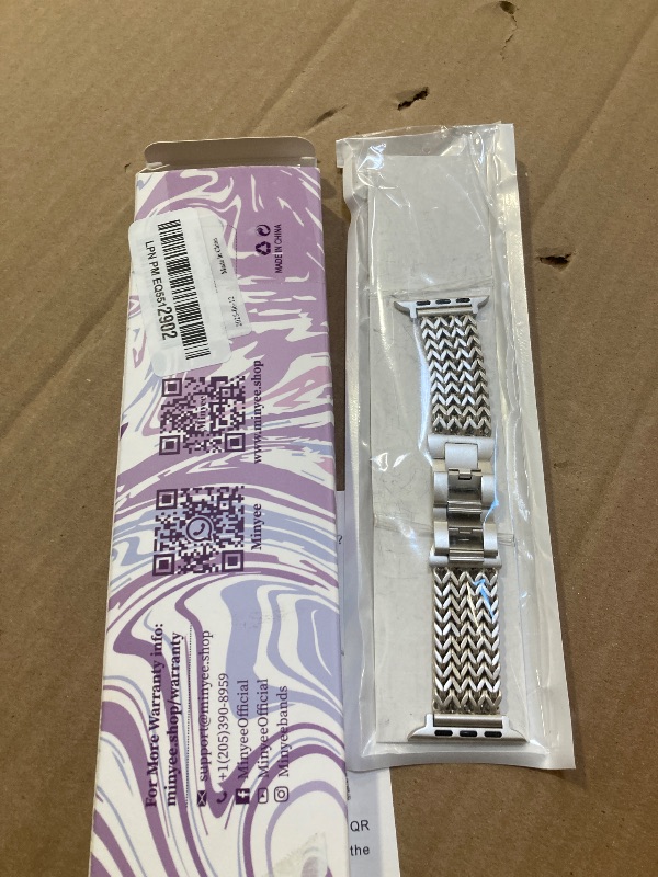 Photo 1 of Minyee Compatible with Apple Watch Band 41/40/38/44/45/46/49/42mm Women, Dressy Stainless Steel Metal Chain Strap Mermaid Designer Link Bracelet Wristband for iWatch Series 10 9 8 7 6 5 4 3 SE
