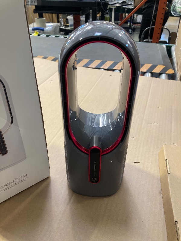 Photo 1 of Misby Rechargeable Desk Fan,5000mAh USB Bladeless Table Fan of 11.8 Inch, Easy to Clean & Touch Control, Grey Desk Fans Small Quiet for Bedroom, Home, Office