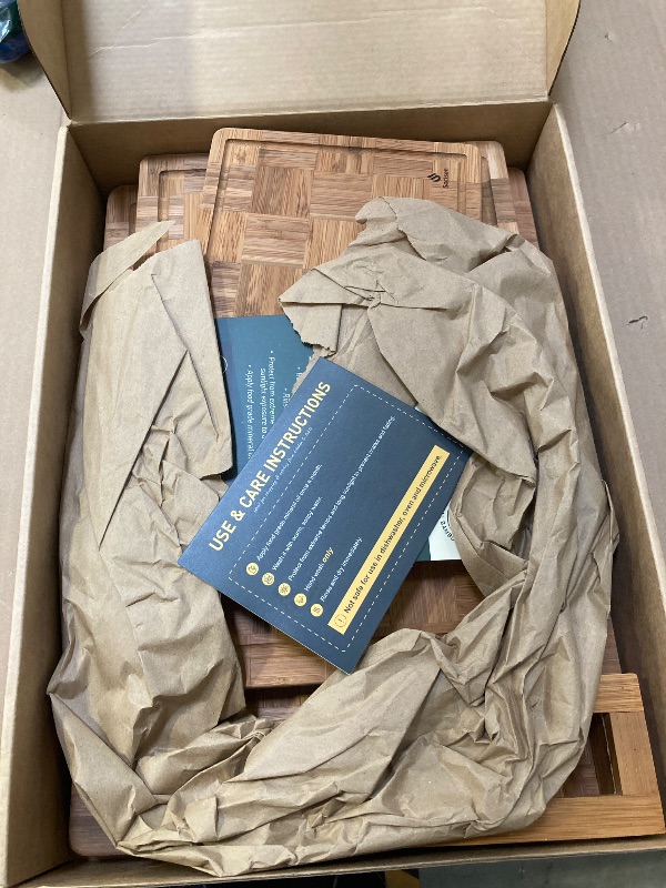 Photo 1 of 3 Pack Heavy Duty Bamboo Cutting Board Set Non Slip Over Sink Nice Solid End Grain Thick Wood Juice Groove Chopping Board Extra Large Big Small Best Kitchen Essential House Warming Hostess Host Gift