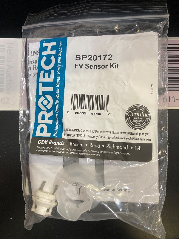 Photo 1 of Rheem SP20172 Flammable Vapor FV Sensor Kit White, 6.7X2.7X9.4 inches