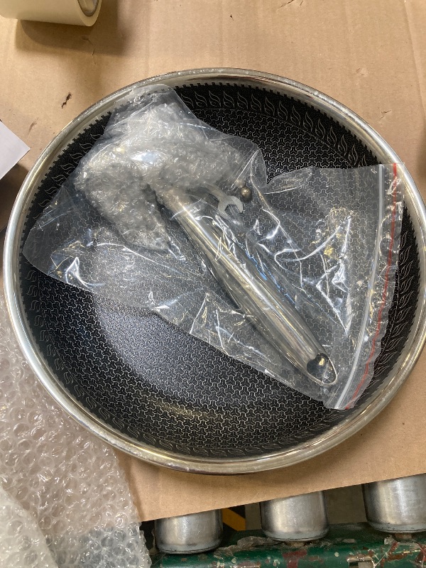 Photo 1 of 10.5 inch Frying Pan Nonstick with Lid, 2.5 Qt Deep Non Stick Stainless Steel Sauté Pan Skillet, Dishwasher and Oven Safe, Compatible with All Cooktops