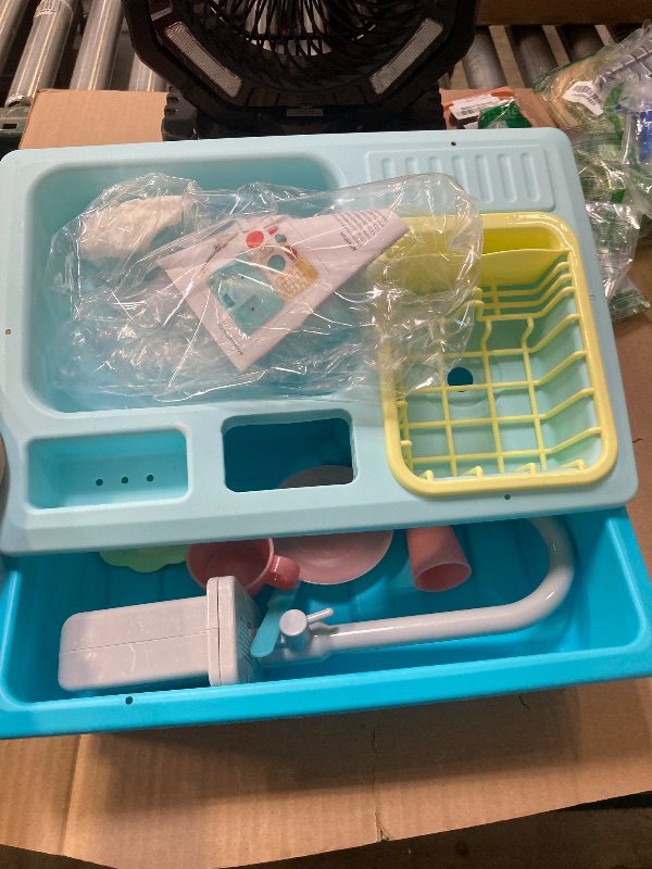 Photo 1 of CUTE STONE Color Changing Kitchen Sink Toys, Children Electric Dishwasher Playing Toy with Running Water, Upgraded Faucet, Automatic Water Cycle System Play House Pretend Role Play Toys for Boys Girls