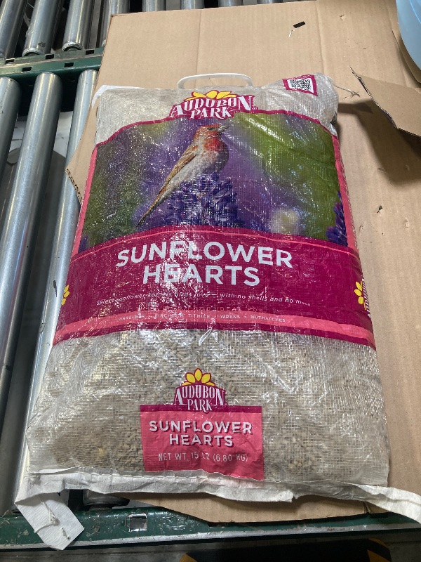 Photo 1 of Audubon Park Sunflower Hearts Wild Bird Seed for Outside Feeders, 15-lb. Bag