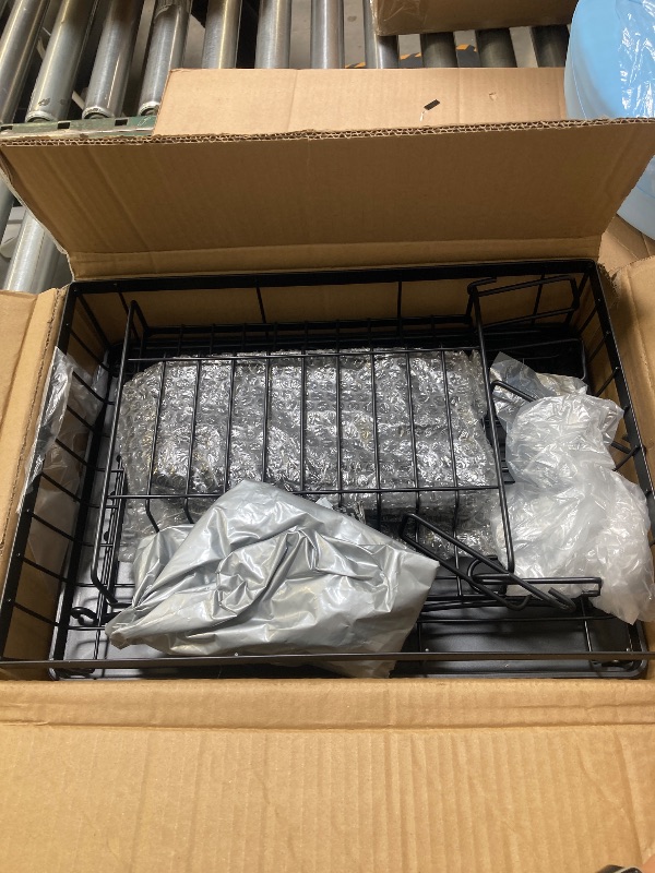 Photo 1 of 7 code Large Dish Drying Rack for Kitchen Counter, Detachable Large Capacity Dish Drainer Organizer, 2-Tier Dish Racks with Utensil Holder, Black