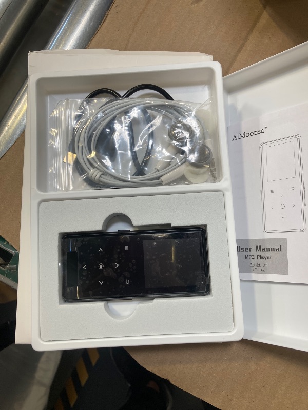 Photo 1 of 128GB MP3 Player with Bluetooth 5.2, AiMoonsa Music Player with Built-in HD Speaker, FM Radio, Voice Recorder, HiFi Sound, E-Book, Earphones Included