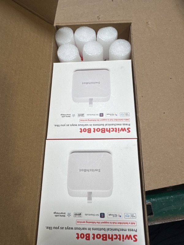Photo 1 of SwitchBot Smart Switch Button Pusher(3Pack) with Hub Mini - Smart Switch Button Pusher, Wireless App & Timer Control, Compatible with Alexa, Google Home, IFTTT, Easy to Use, Smart Light Control Set
