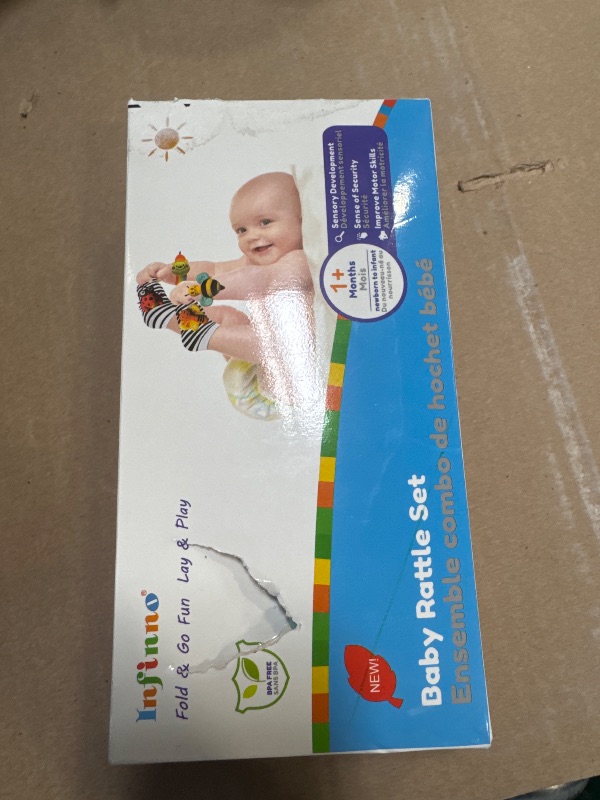 Photo 1 of Infinno Baby Wrist Rattle Socks and Foot Finder Set, Perfect Baby Toys for 0-12 Months Newborn Boys and Girls As Shower Gifts, Garden Bug Series