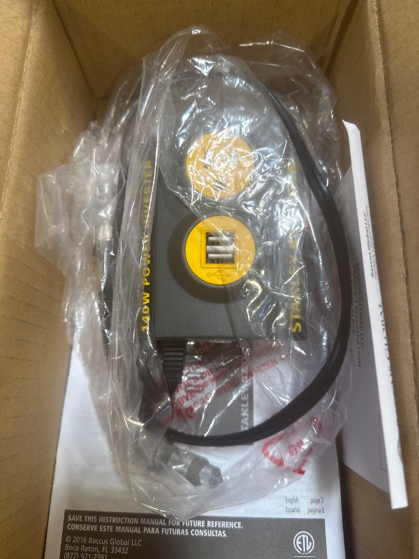Photo 1 of STANLEY FATMAX PCI140 140W Power Inverter: 12V DC to 120V AC Power Outlet with Dual USB Ports