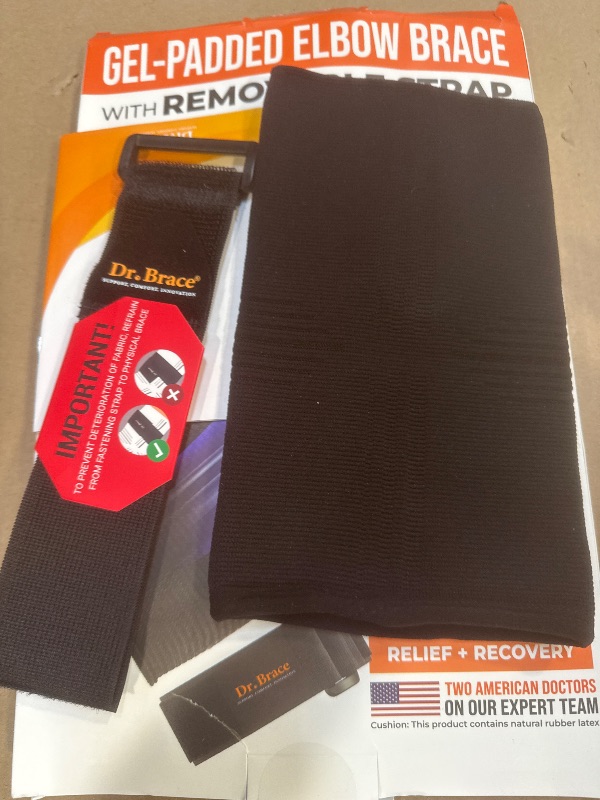 Photo 1 of DR. BRACE® Elite Elbow Brace Support, Breathable Elbow Compression Sleeve with Gel Pad for Golfer's, Tennis Elbow & Tendonitis Treatment & Pain Relief 2024 (Black, Large)