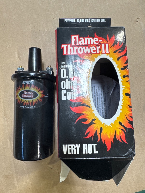 Photo 1 of Pertronix 45011 Flame-Thrower II Ignition Coil, 45,000 Volt 0.6 Ohm, 12 Volt, Black