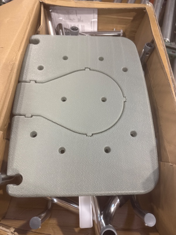 Photo 1 of DMI Tub Transfer Bench and Shower Chair with Non Slip Aluminum Body, FSA Eligible, Adjustable Seat Height and Cut Out Access, Holds Weight up to 400 Lbs, Bath and Shower Safety, Transfer Bench