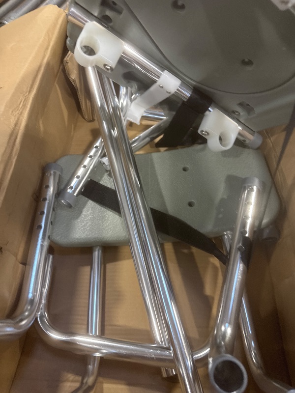 Photo 1 of DMI Tub Transfer Bench and Shower Chair with Non Slip Aluminum Body, FSA Eligible, Adjustable Seat Height and Cut Out Access, Holds Weight up to 400 Lbs, Bath and Shower Safety, Transfer Bench