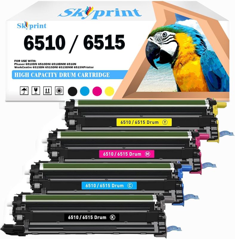 Photo 1 of Phaser 6510 Workcentre 6515 Drum Cartridge Replacement for Xerox 108R01420 108R01419 108R01417 108R01418 Drum Unit for Xerox Phaser 6510 Workcentre 6515 Printer Drum
