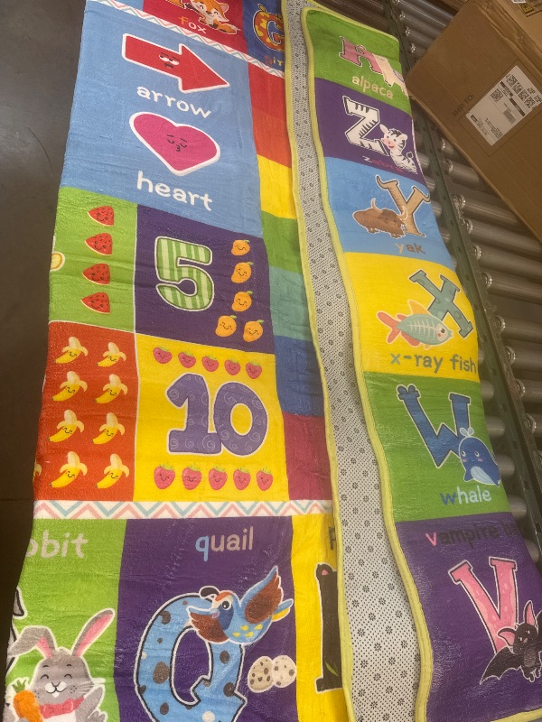 Photo 1 of Kids Play Rug for Playroom, Kids Play Mat ABC Educational Area Rug, Preschool Classroom Mat, Alphabet Animal Soft Non-Slip Rug Carpet for Boy Girl Bedroom