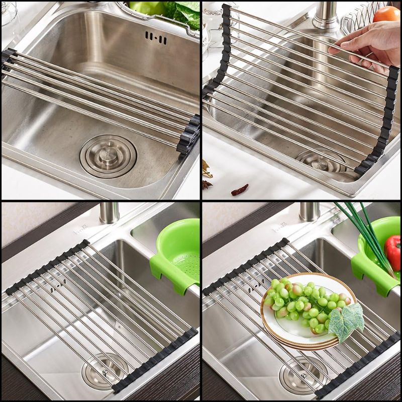 Photo 1 of 2 Packs Over The Sink Multipurpose Roll-Up Dish Drying Rack