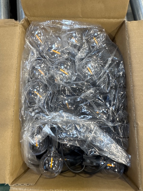 Photo 1 of 100ft 2-Pack Outdoor G40 LED Globe String Lights Dimmable Waterproof Shatterproof Light Strings with 52 Bulbs Connectable Commercial Hanging Lights for Christmas Patio House Backyard Balcony Party
