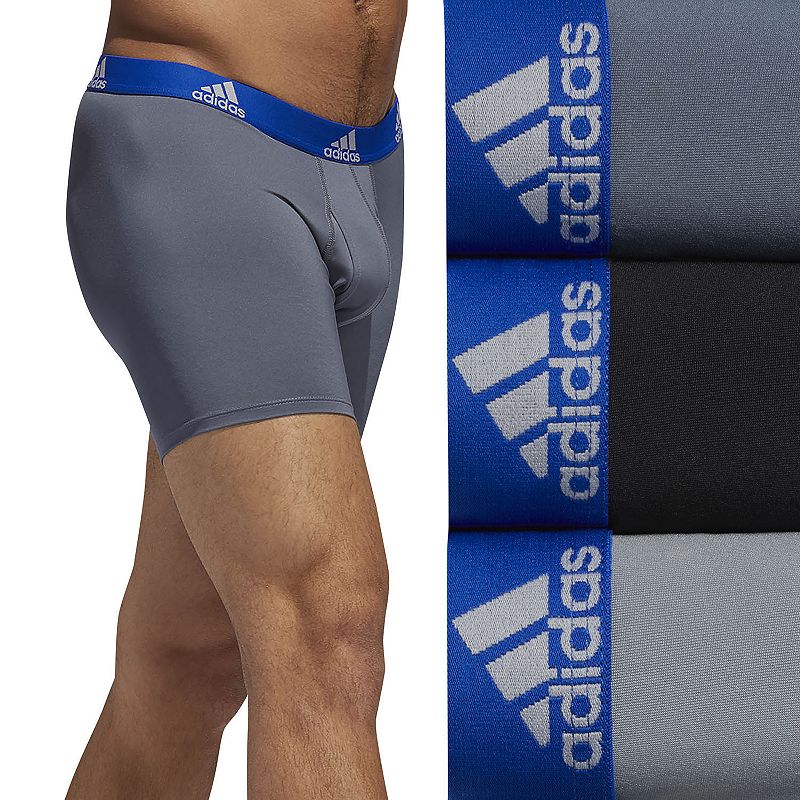 Photo 1 of Adidas Performance Mens 3 Pack Boxer Briefs, X-large, Gray