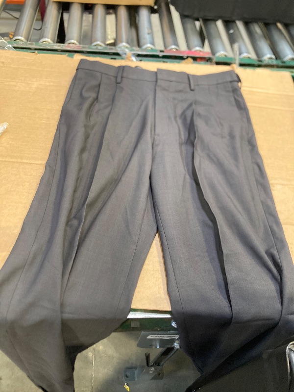 Photo 1 of Haggar Mens Premium Comfort Classic Fit Pleat Front Reg. And Big & Tall Sizes Dress Pants, Medium Grey, 34W X 32L US