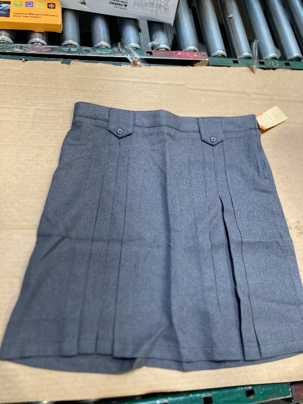 Photo 1 of French Toast Front-Pleated Tab Skirt Little & Big Girls Pleated Skirt, 18, Gray