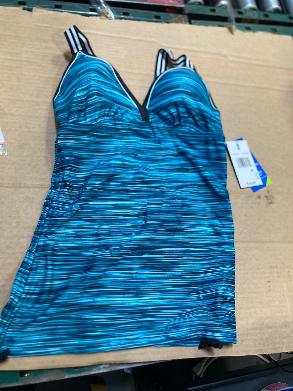 Photo 1 of Free Country Paradise Tie Dye Tankini Swimsuit Top, M (32-34), Green