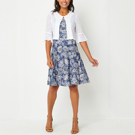Photo 1 of Perceptions Paisley Lace Jacket Dress, X-large, White