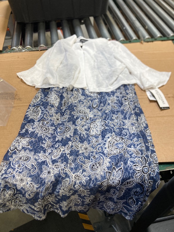 Photo 1 of Perceptions Paisley Lace Jacket Dress, X-large, White