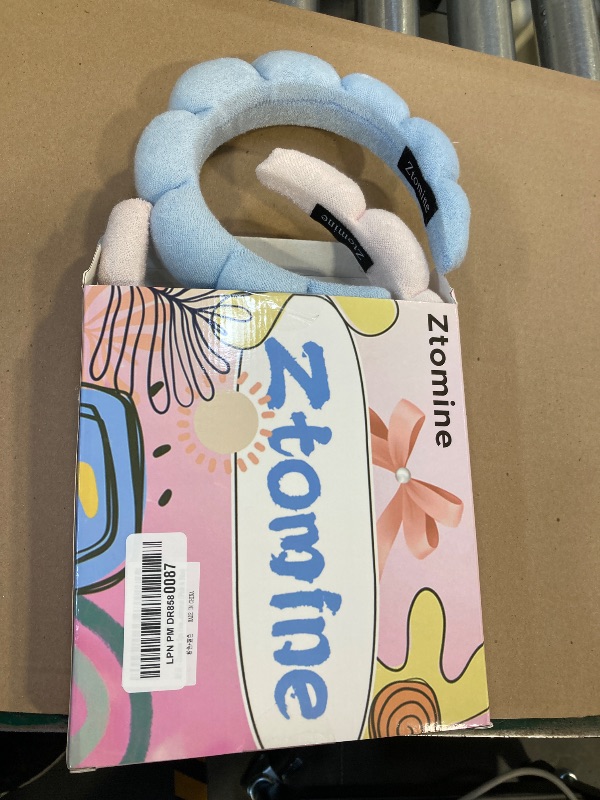 Photo 1 of Ztomine Spa Headbands for Face Washing, Facials, Masks & Skin Treatments, Set of 2, 100% Cotton Terry Cloth, Plush Soft Absorbent Headband, Pink & Blue