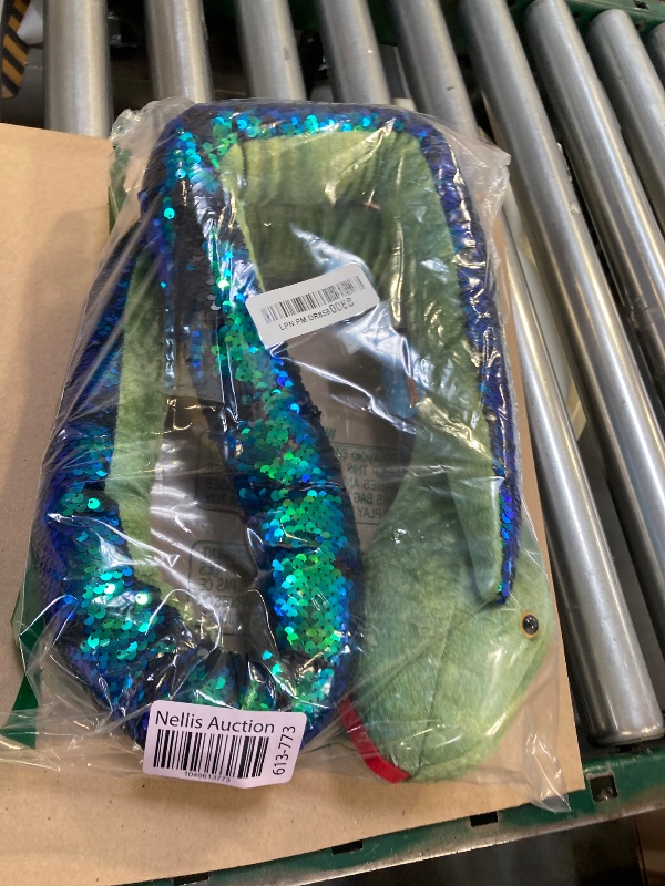 Photo 1 of Srenta Huge 67" Reversible Sequined Snake Plush Stuffed Animal Toy, Awesome Gift for Kids, 1 Snake Assorted Color