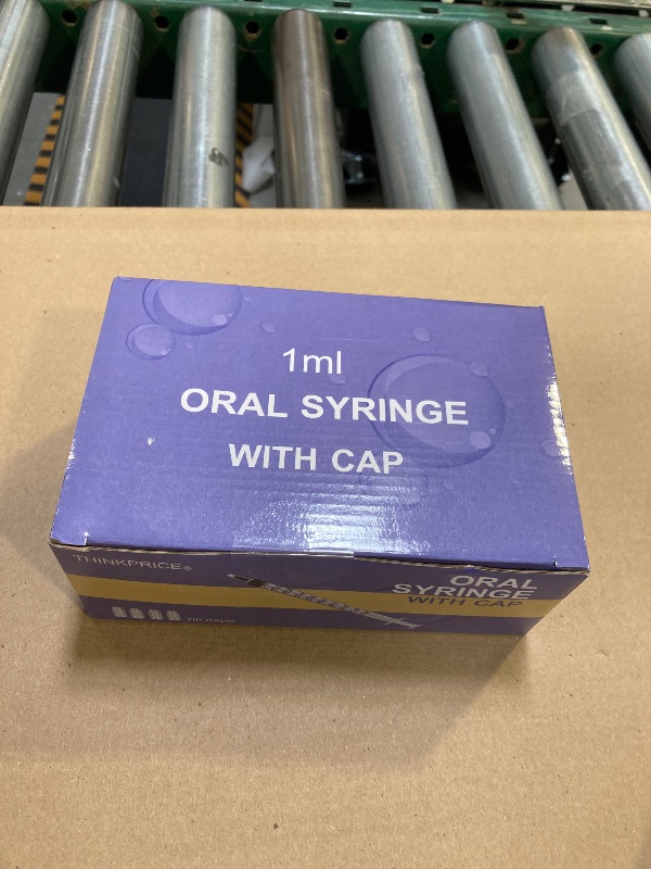 Photo 1 of 50 Pcs 1ml Syringes with Caps Oral Dispenser Individually Sterile Warpped for Medicine Dropper, Colostrum Collect Feeding Pets, Liquid