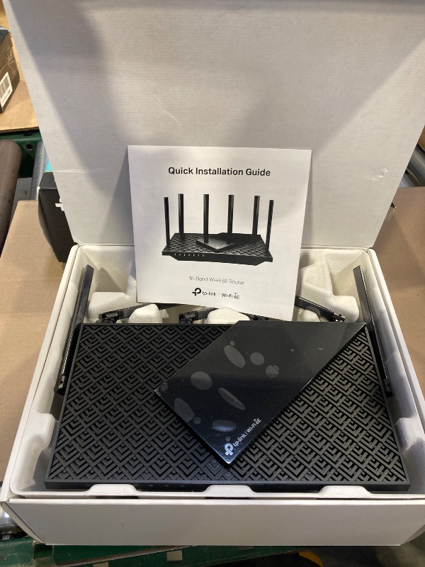 Photo 1 of TP-Link AXE5400 Tri-Band WiFi 6E Router (Archer AXE75)- Gigabit Wireless Internet Router, ax Router for Gaming, VPN Router, OneMesh, WPA3, Black