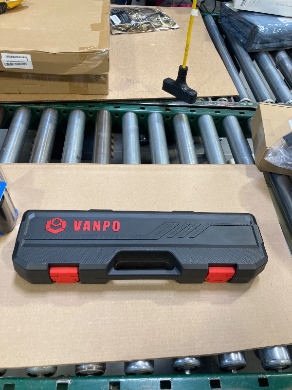 Photo 1 of VANPO Torque Wrench 1/2-Inch Drive, 10-170.0ft.lb/13.60-230.5Nm,72 Tooth, TRP+ABS Plastic Handle, Click Torque Wrench with 1/2" to 3/8" Adapter & 125mm Extension Bar for Moto, Automotive Maintenance