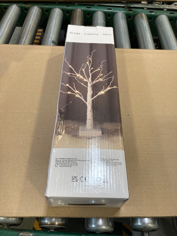 Photo 1 of EAMBRITE Lighted Birch Tree Spring Decorations for Home, Christmas Decorations Indoor, 2Pack 24 LED Battery Operated/USB Tabletop Mini Small Artificial White Trees with Lights for Table Mantel (2FT)