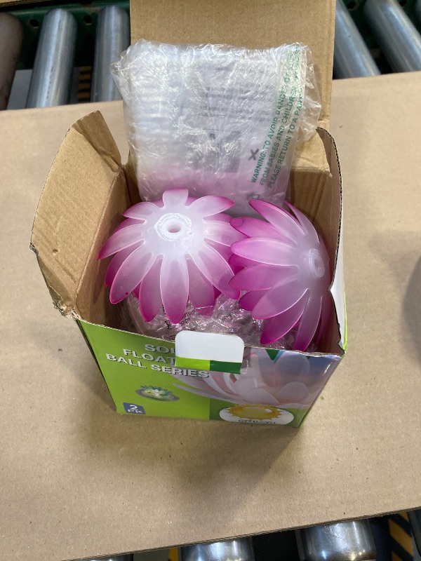 Photo 1 of 2 Pack Solar Lotus Pond Lights, Floating Color Changing Lotus Flower Pool Lights Led Waterproof Outdoor Swimming Pool Pond Submersible Lights