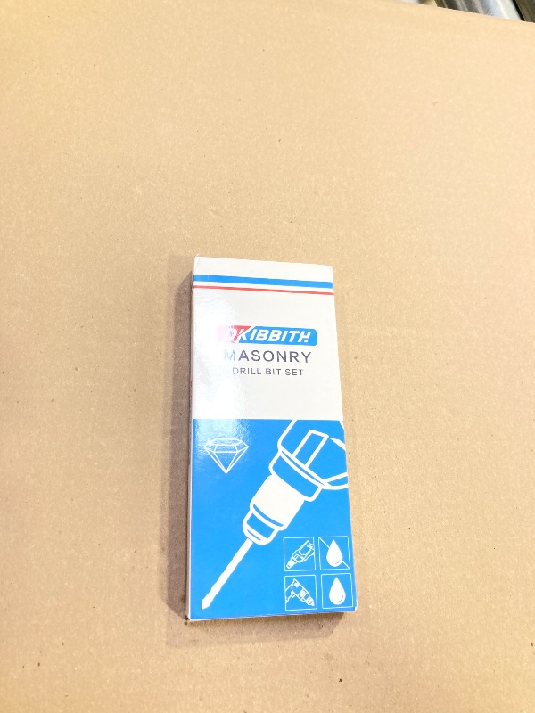 Photo 1 of 5-Piece 5/8“ Masonry Drill Bits for Tile Glass Ceramic Wall Brick Stone Soft-Metal Wood, 5/8 Inch Concrete Drill Bits Cement Drill Bit Set, 3-Flat Shank, YG8 Carbide Tungsten Steel Alloy Tip 16mm