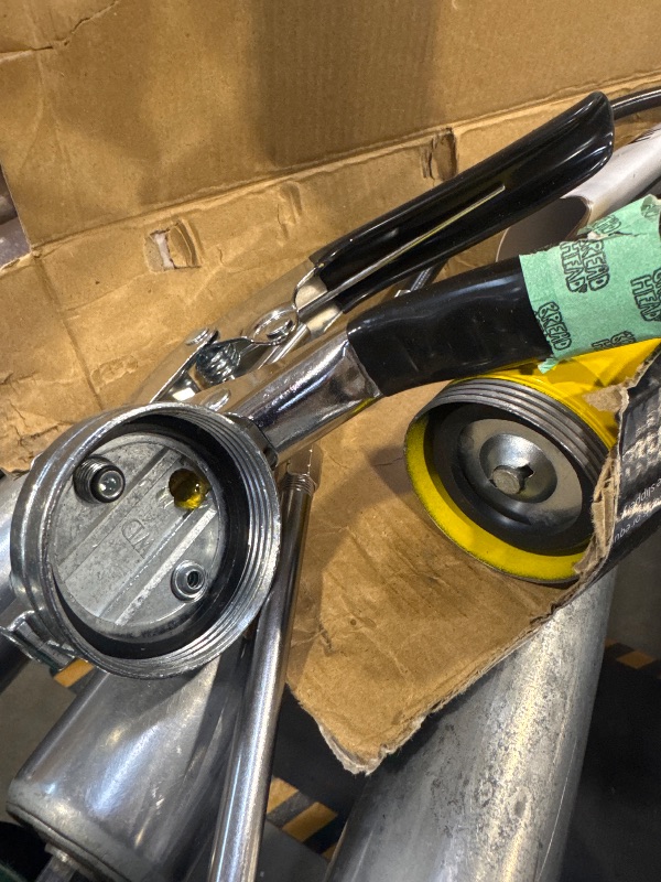 Photo 1 of UTOOL Grease Gun, 8000 PSI Heavy Duty Pistol Grip Grease Gun Kit with 14 oz Capacity, 18 Inch Resin Flex Hose, 2 Basic Coupler, 2 Extension Rigid Pipe and 1 Sharp Type Nozzle, Argent Matte Finish