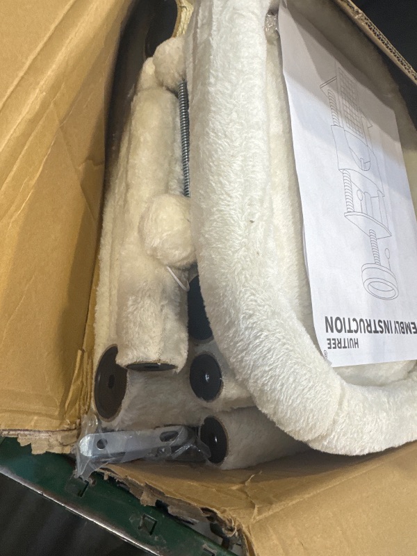 Photo 1 of HUITREE 45in Cat Tree Tower with Big Condo for Indoor Cats,Cat Tower with Scratching Post,Scratching Board and Cat Toys,Multi-Level,Small Space,Beige(New)