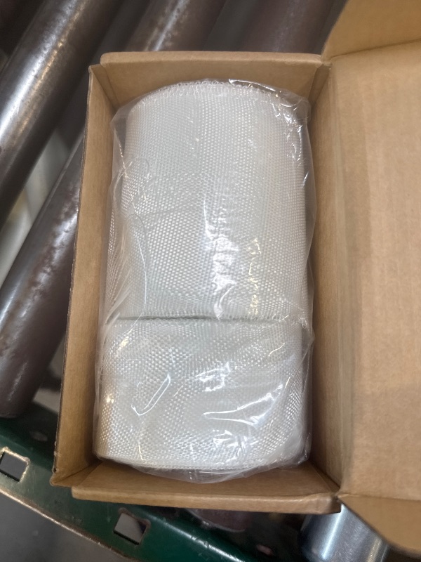 Photo 1 of 2 rolls of fiberglass cloth tape, 2 inches + 4 inches wide 99 ft. woven fiberglass cloth tape, fiberglass cloth rolls for seam repair, reinforcement, resin saturated, heat resistant, insulating
