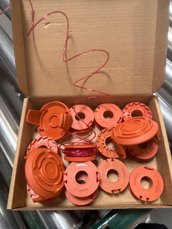 Photo 1 of 15 Pack Trimmer Spool Line for Worx,(WA0010)Replacement Trimmer Spool Line for Worx,Trimmer Line Refills 0.065 inch for Worx,Suitable for Worx String Trimmers(12 Pack Grass Trimmer Line,3 Trimmer Cap)