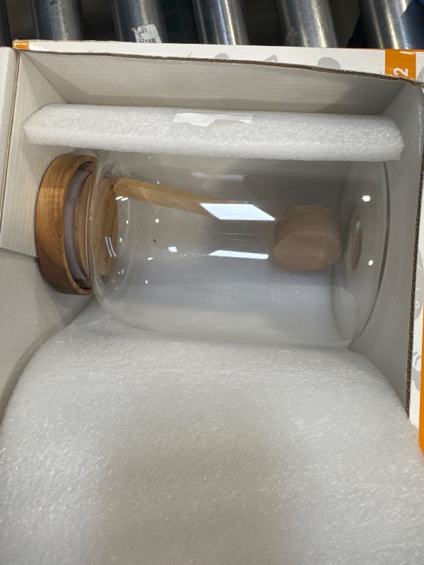 Photo 1 of CZSZYGHBAO 2 PCS Large Glass Jar with Airtight Lid, Glass Food Storage Jars for Tea,Spice,Cereal, Egg,Flour,Coffee and More(70 FL OZ/2000 ml)