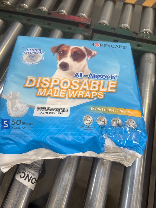 Photo 1 of HONEY CARE All-Absorb A26 Male Dog Wrap, 50 Count, Small