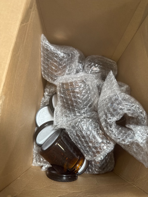 Photo 1 of Zhehao 24 Pcs Glass Candle Jars with Lids Bulk, Round Empty Candle Container Tins, Dishwasher Safe and Leakproof DIY Crafts(Amber,Black,4 oz)