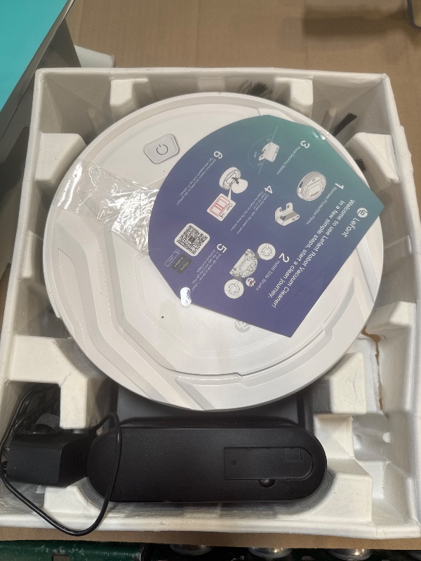 Photo 1 of Lefant Robot Vacuum Cleaner, Strong Suction, 120 Mins Runtime, Slim, Low Noise, Automatic Self-Charging, Wi-Fi/App/Alexa Control, Ideal for Pet Hair Hard Floor and Daily Cleaning, M210

