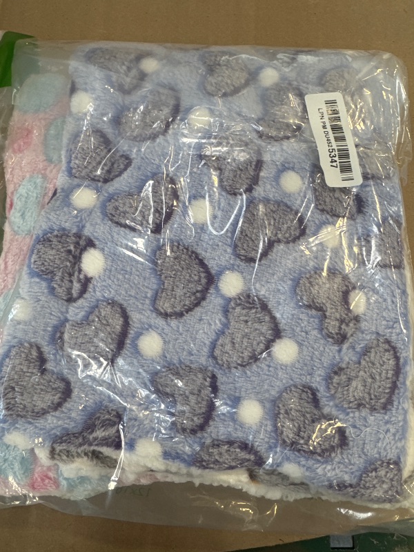 Photo 1 of 4-Piece Rabbit Bunny Bed - 10 x 11 Inch Guinea Pig Bed Mats - Plush Bunny Pad Mats for Small Animals, Dogs, Cats, Hamsters - Heart Pattern