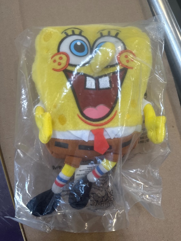 Photo 1 of SpongeBob SquarePants 7-inch Small Bean Plush, Fun Collectible Size, Stuffed Animal, Kids Toys for Ages 3 Up by Just Play