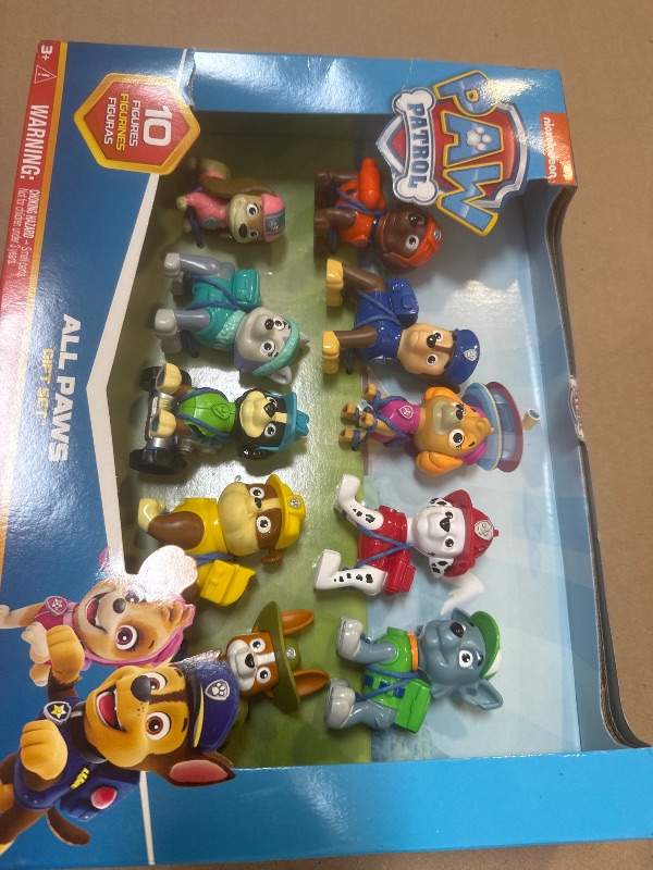 Photo 1 of Paw Patrol, 10th Anniversary, All Paws On Deck Toy Figures Gift Pack with 10 Collectible Action Figures, Kids Toys for Ages 3 and up
