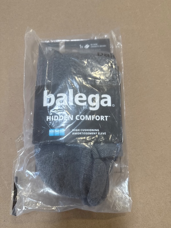 Photo 1 of Balega Hidden Comfort Performance No Show Athletic Running Socks for Men and Women (1 Pair), Charcoal, Large
