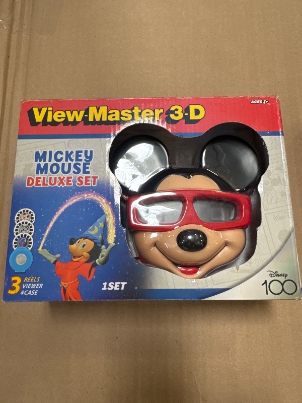 Photo 1 of View Master Mickey Mouse Deluxe Set, Disney 100 Edition - STEM, Retro, Fun Learning Toy for Kids and Adults, Toddlers, Ages 3+