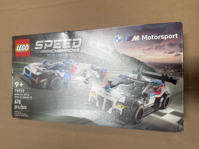 Photo 1 of LEGO Speed Champions BMW M4 GT3 & BMW M Hybrid V8 Race Cars, BMW Toy for Kids with 2 Buildable Models and 2 Driver Minifigures, Car Toy Birthday Gift Idea for Boys and Girls Ages 9 and Up, 76922