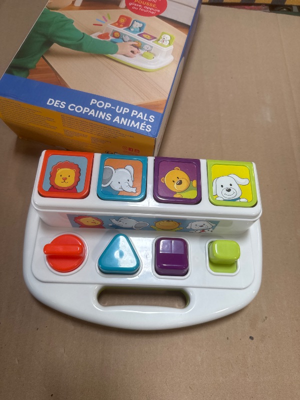 Photo 1 of Battat – Cause-And-Effect Toy – Developmental Toy With Buttons & Colors – Color Sorting Animal Toys – For Kids, Toddlers, Babies – 18 Months + – Pop-Up Pals